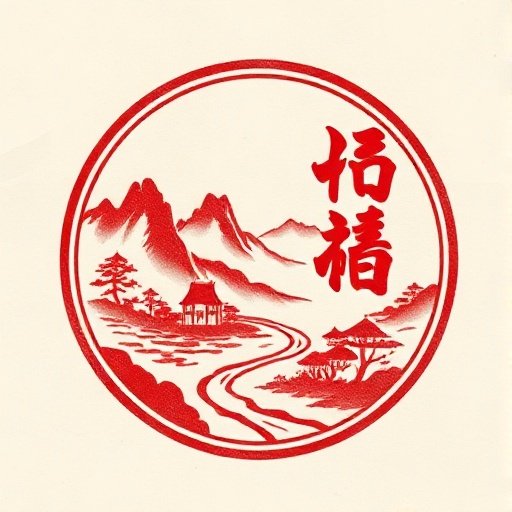 神马电影品牌印章 - 山河意象标识